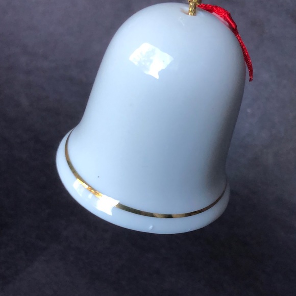 A Joyous Holiday PORCELAIN BELL ORNAMENT with a bow - Picture 4 of 6